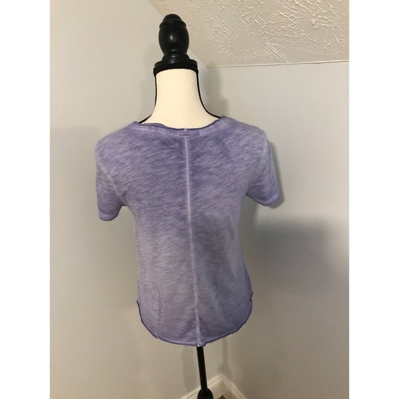 Anthropologie Maeve Arista V-Neck Purple Short-Sleeve T-Shirt - Size Extra Small - Picture 4 of 10